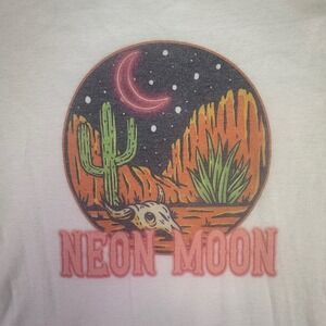 Neon Moon Cactus Skull Desert‎ Western Graphic T-Shirt Women's Small